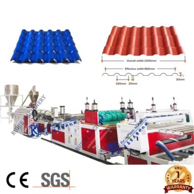 UPVC Roofing Tile Sheet Making Machine Plastic PVC Recycled PVC Resin Plastic Roofing Tile Manufacturing Machine Equipment